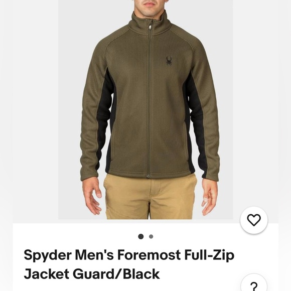 Spyder Other - Olive and Black Full-Zip Jacket